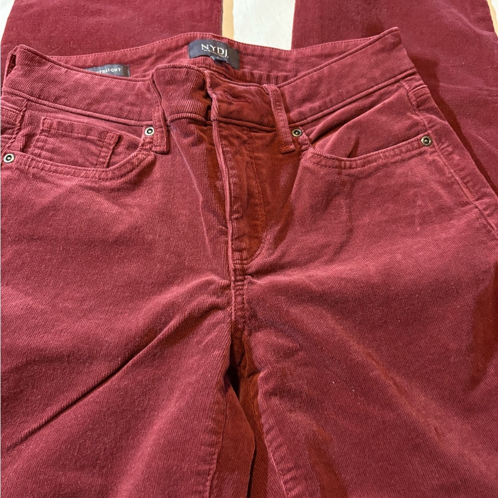 NYDJ Women's Red Corduroy Jeans